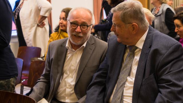 Mag. Johann Bruckner, der Vertreter der Diözese St. Pölten im Gespräch mit Ernst Husz, ehemaliger Pfahlpräsident